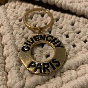 Givenchy gold tone keychain